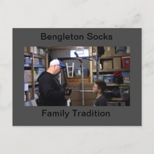 Bengle Socks "Family Tradition"  Postcard