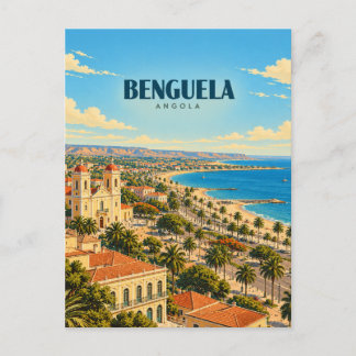 Benguela Angola Vintage Travel Art Postcard