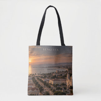 Benguela Cinematic Monochrome City Art Tote Bag