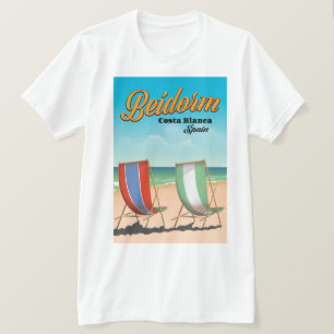 Benidorm beach travel poster T-Shirt