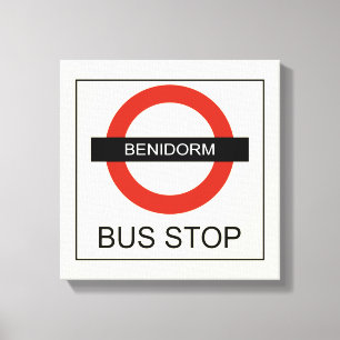 Benidorm Bus Stop Canvas Print