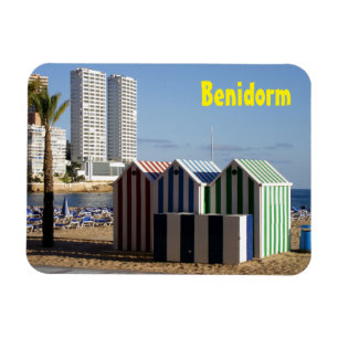 Benidorm, casetas de baño en playa de Levante Magnet