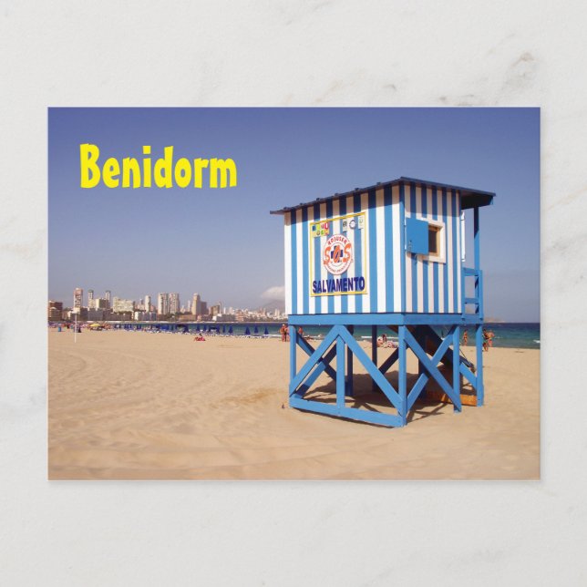 Benidorm, playa de Poniente Postcard (Front)