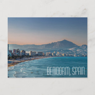 Benidorm, Spain coastal shot Postcard