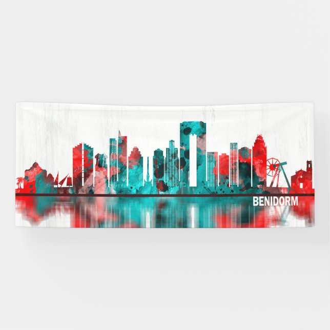 Benidorm Spain Skyline Banner (Horizontal)