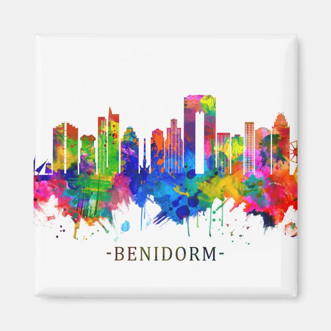 Benidorm Spain Skyline Magnet (Front)
