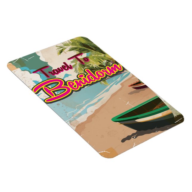 Benidorm,Spain Vintage vacation Poster Magnet (Right Side)
