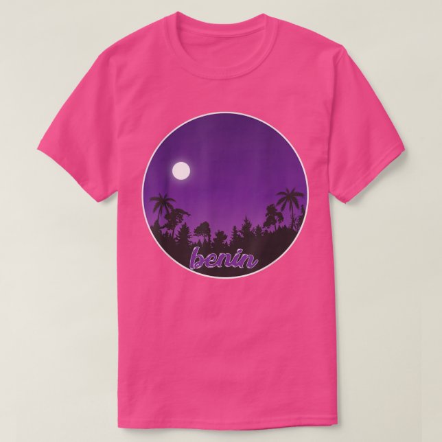 benin By night with Palms  T-Shirt (Design Front)
