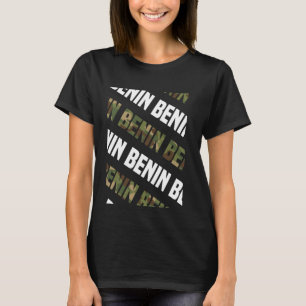 Benin Camo Pattern Green Camouflage T-Shirt