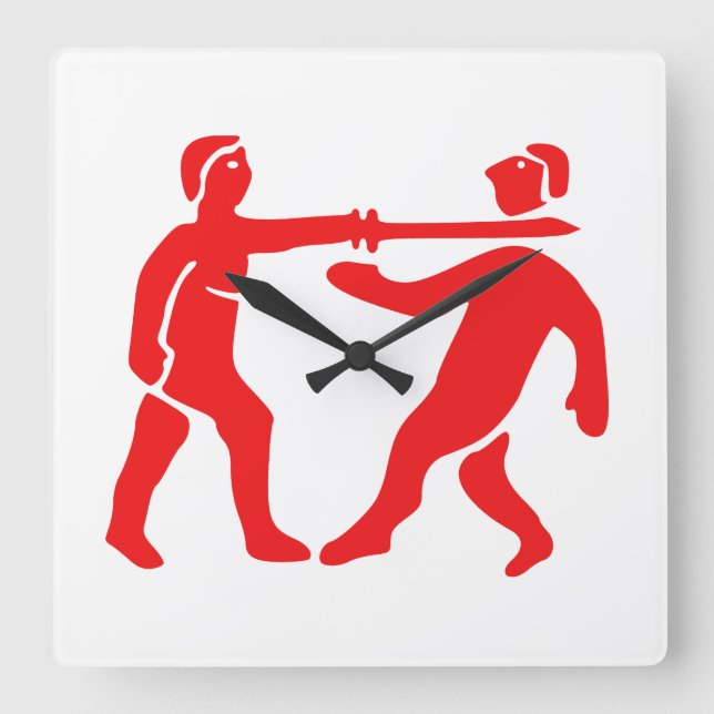 Benin Empire Flag / Emblem Square Wall Clock (Front)