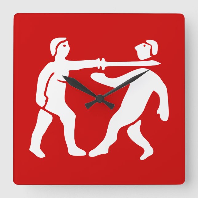 Benin Empire Flag / Emblem Square Wall Clock (Front)