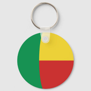 Benin Fisheye Flag Keychain