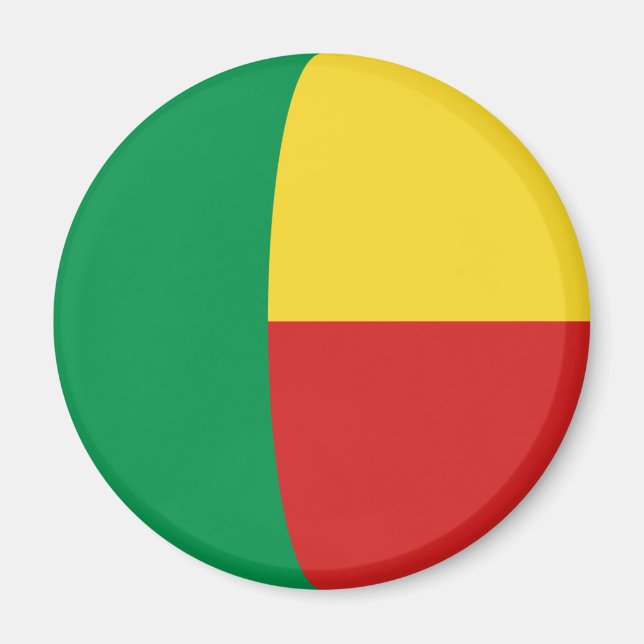 Benin Fisheye Flag Magnet (Front)