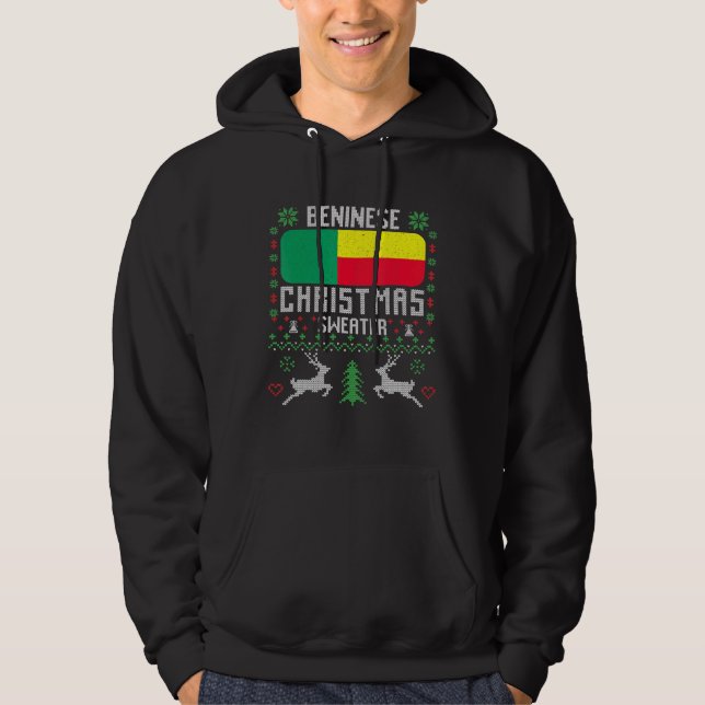Benin Flag Beninese Christmas Sweater (Front)