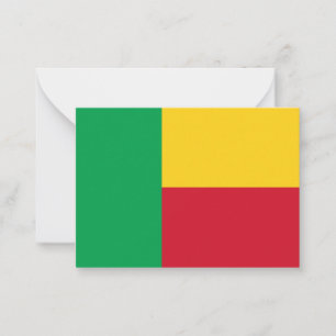 Benin flag card