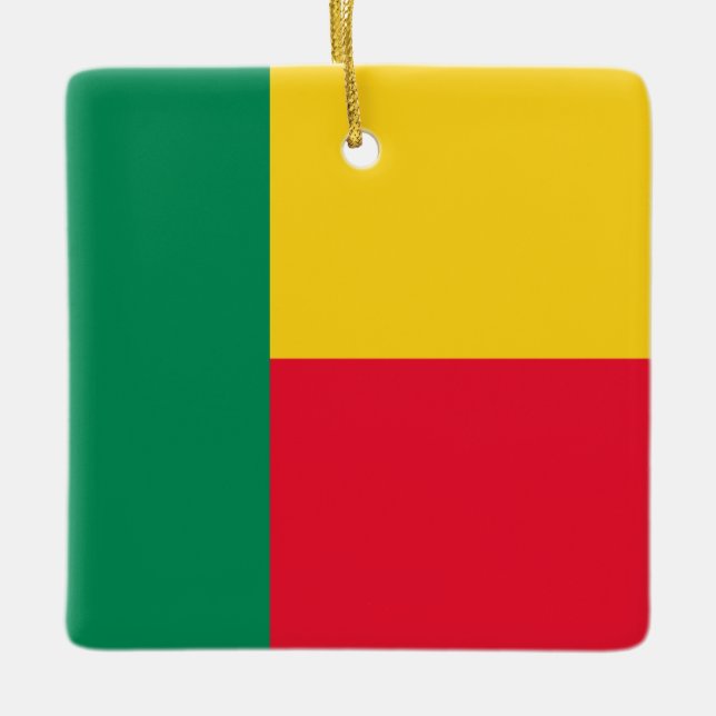 Benin Flag Ceramic Ornament (Front)