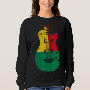 Benin Flag Guitar Vintage Musician Sweatshirt