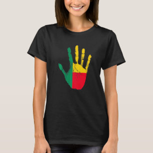 Benin Flag Hand Sport Proud Football Porto-Novo Be T-Shirt
