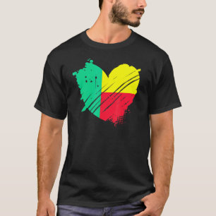 Benin Flag I Love Benin It Is In My Dna For Benine T-Shirt