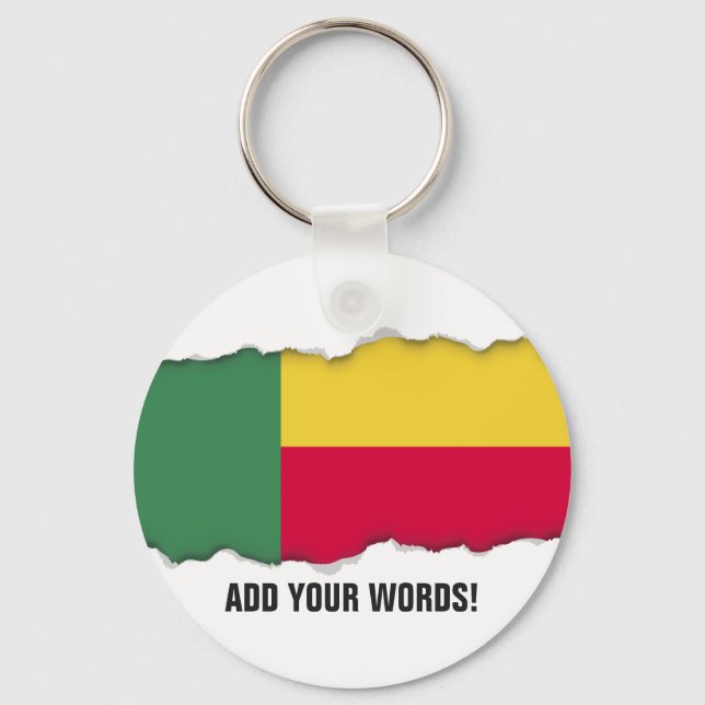 Benin Flag Key Ring (Front)
