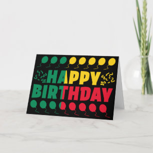 Benin Flag Patriotic Birthday Card