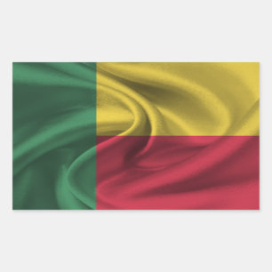 Benin Flag Rectangular Sticker