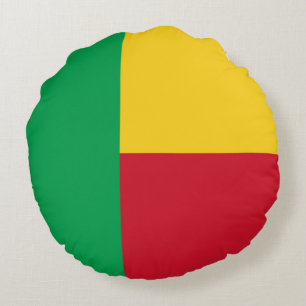 Benin flag round cushion