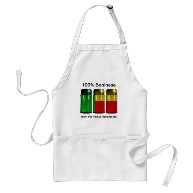 Benin Flag Spice Jars Apron (Front)