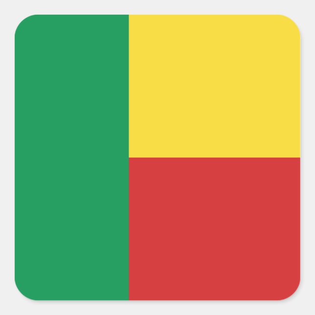 Benin Flag Sticker (Front)