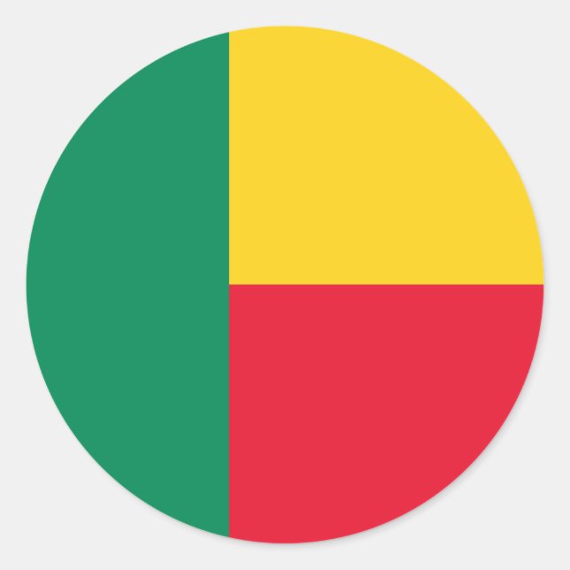 Benin Flag Sticker (Front)