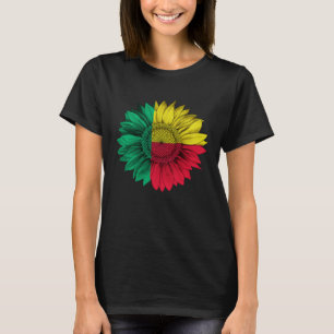 Benin Flag Sunflower Beninese Roots Proud Patrioti T-Shirt