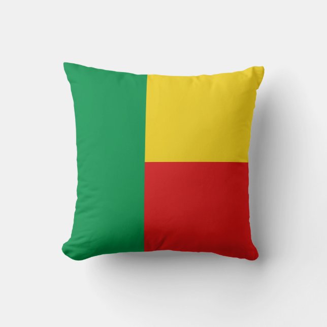 Benin Flag x Flag Pillow (Front)