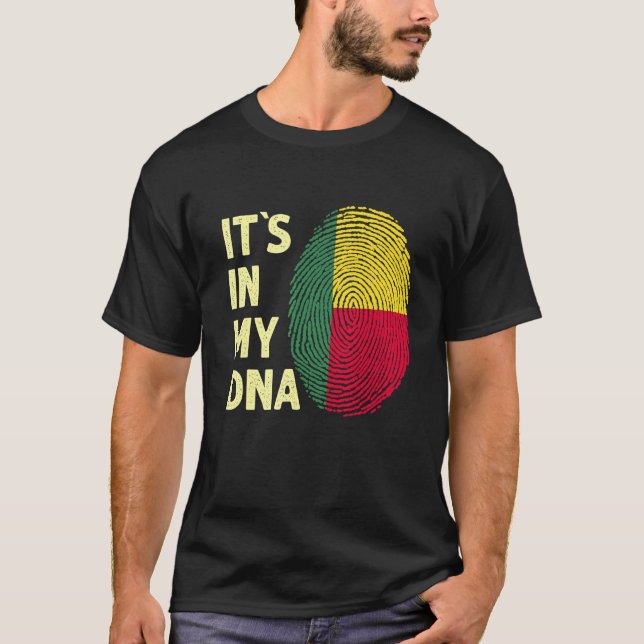 Benin In My Dna Beninese Flag Team Benin T-Shirt (Front)