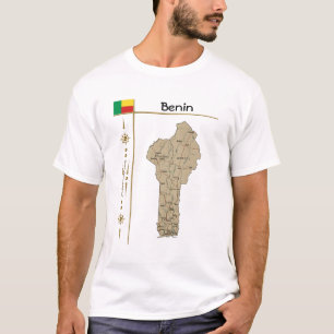 Benin Map + Flag + Title T-Shirt