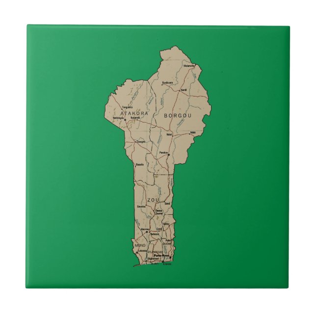 Benin Map Tile (Front)