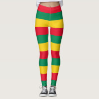 Benin National Flag Colours Horizontal Striped