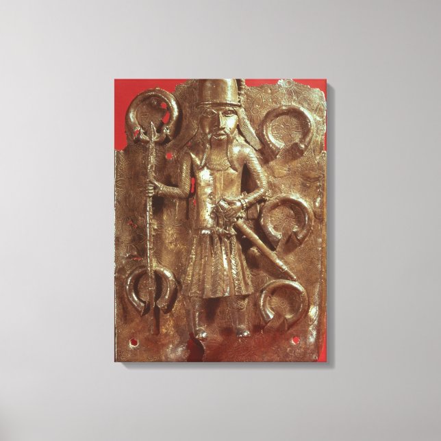 Benin plaque canvas print (Front)
