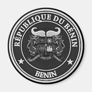 Benin  Round Emblem Magnet