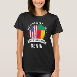 Beninese American Patriot Grown Proud Home USA Fla T-Shirt