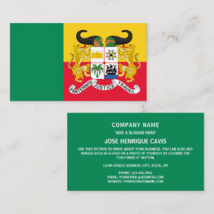 Beninese Flag & Coat of Arms, Flag of Benin Business Card