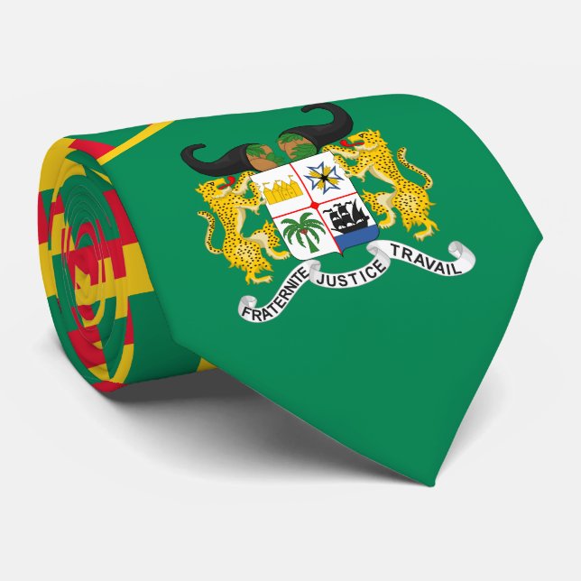 Beninese Flag & Coat of Arms, Flag of Benin Tie (Rolled)