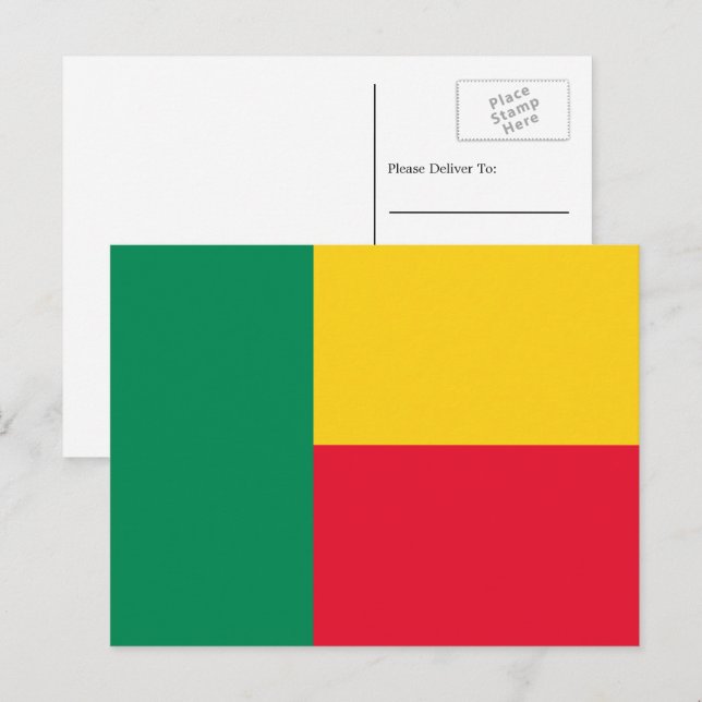 Beninese Flag, Flag of Benin Postcard (Front/Back)