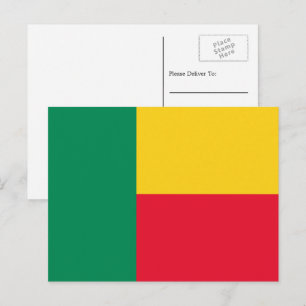 Beninese Flag, Flag of Benin Postcard