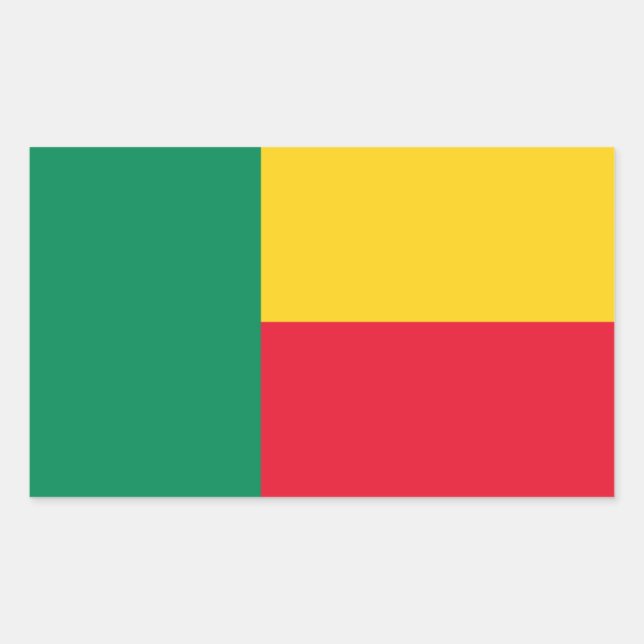 Beninese Flag, Flag of Benin Rectangular Sticker (Front)