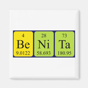 Benita periodic table name magnet