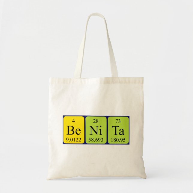 Benita periodic table name tote bag (Front)