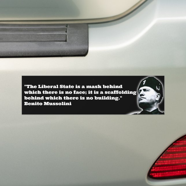 Benito Mussolini   Bumper Sticker (On Car)
