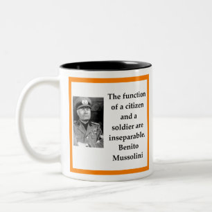Benito Mussolini Two-Tone Coffee Mug