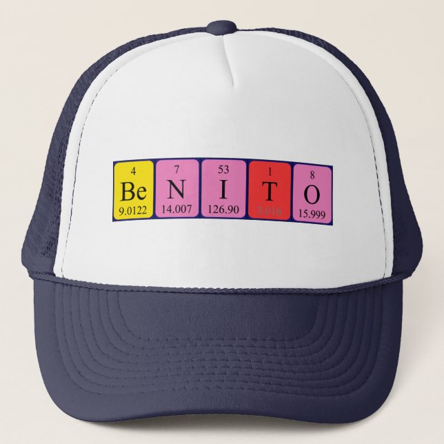 Benito periodic table name hat (Front)