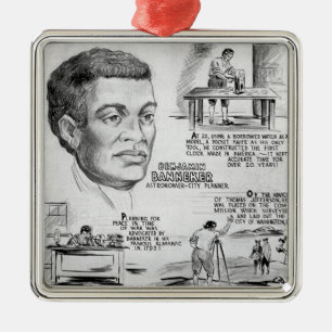 Benjamin Banneker Black American Scientist Metal Tree Decoration